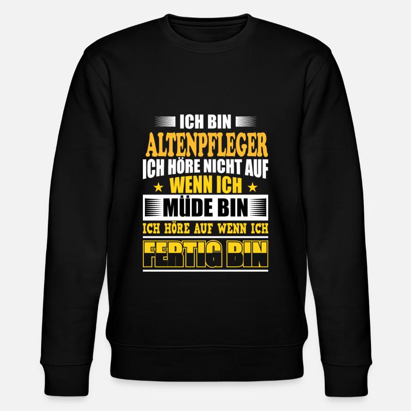 Ich bin Altenpfleger - Stanley/Stella Unisex Bio-Sweatshirt CHANGER  - Schwarz