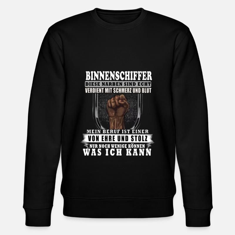 Binnenschiffer - Stanley/Stella Unisex Bio-Sweatshirt CHANGER  - Schwarz