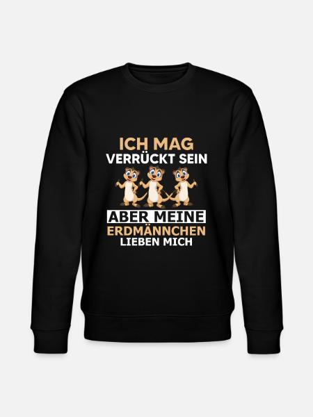 Erdmännchen Tierschützer Lustige Sprüche - Stanley/Stella Unisex Bio-Sweatshirt CHANGER  - Schwarz