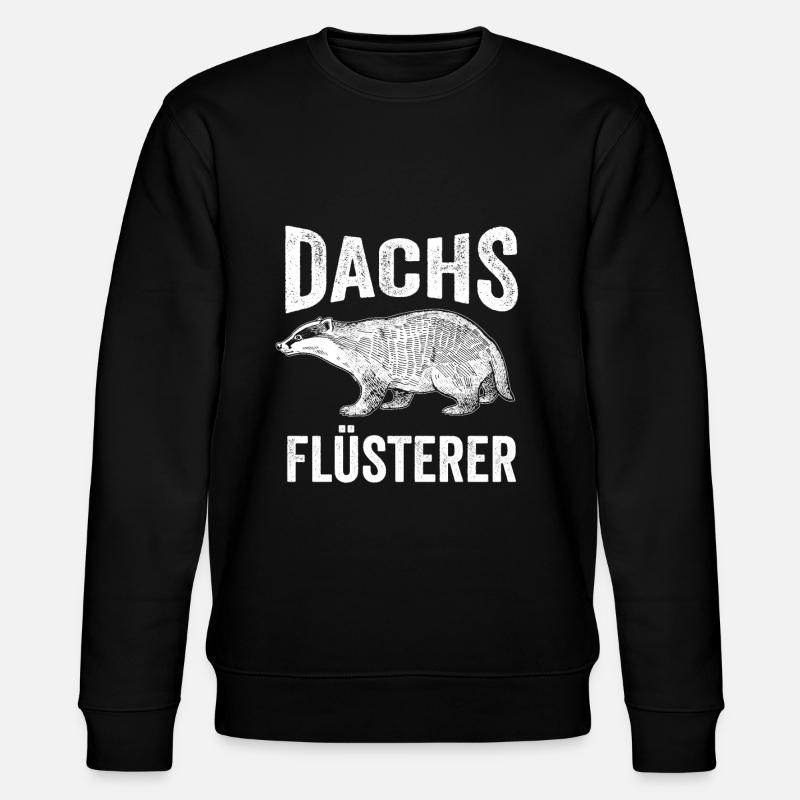 Dachs Flüsterer Dachsliebhaber Geschenk - Stanley/Stella Unisex Bio-Sweatshirt CHANGER  - Schwarz