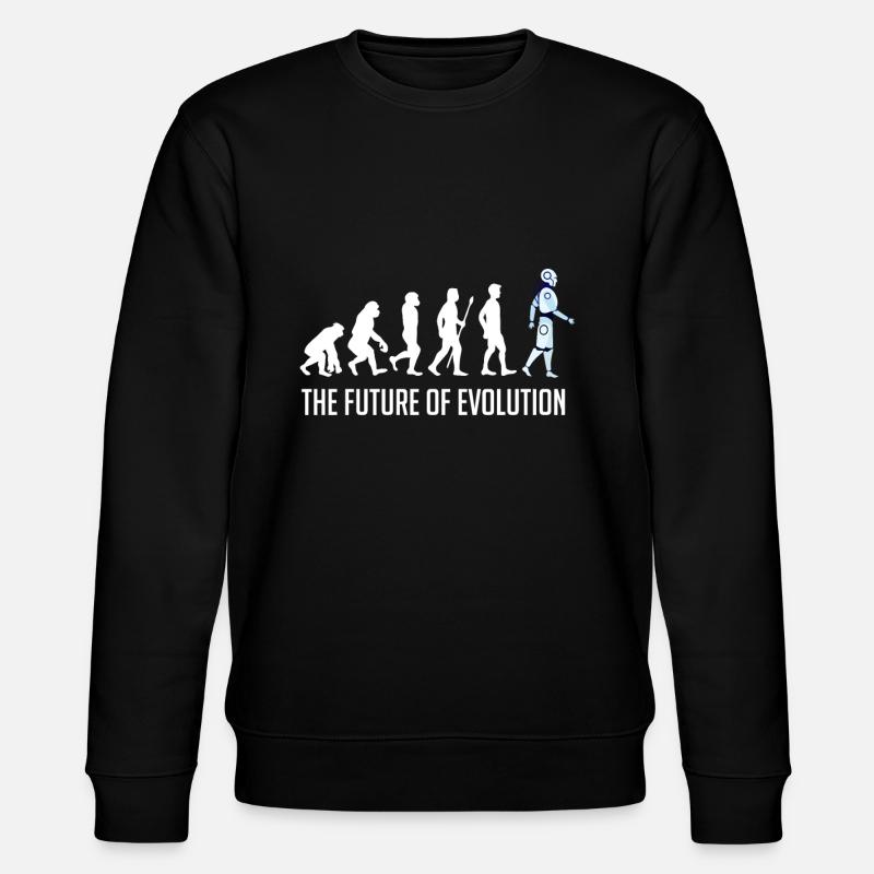 the future of evolution roboter - Stanley/Stella Unisex Bio-Sweatshirt CHANGER - Schwarz