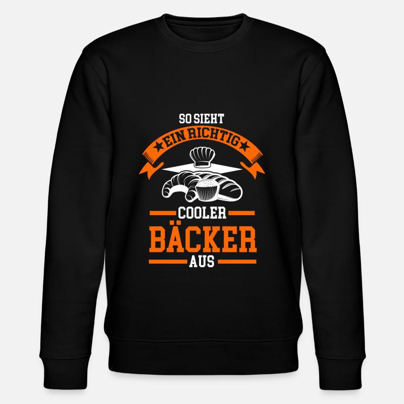 Bäcker Bäckermeister Geschenk - Stanley/Stella Unisex Bio-Sweatshirt CHANGER  - Schwarz