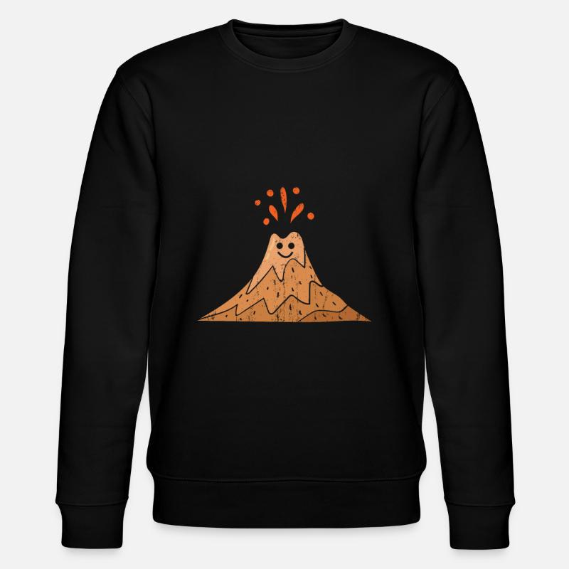 Cooles Vulkan Design - Stanley/Stella Unisex Bio-Sweatshirt CHANGER  - Schwarz