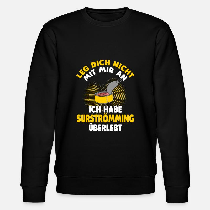 Surströmming Hering Fisch Kotzfisch Stinkefisch - Stanley/Stella Unisex Bio-Sweatshirt CHANGER - Schwarz