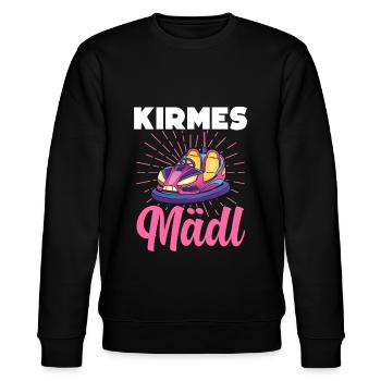 Kirmes Mädl Schausteller Jahrmarkt - Stanley/Stella Unisex Bio-Sweatshirt CHANGER  - Schwarz - Vorne - Nik (191cm) & Marisol (170cm)