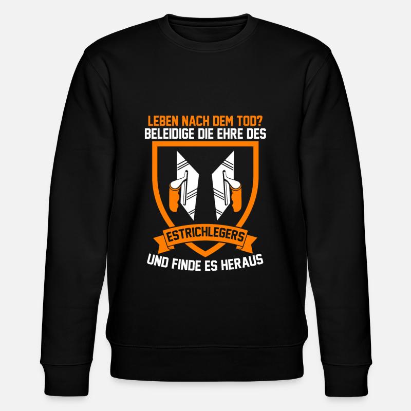 Estrichleger Baustelle Bodenleger - Stanley/Stella Unisex Bio-Sweatshirt CHANGER  - Schwarz