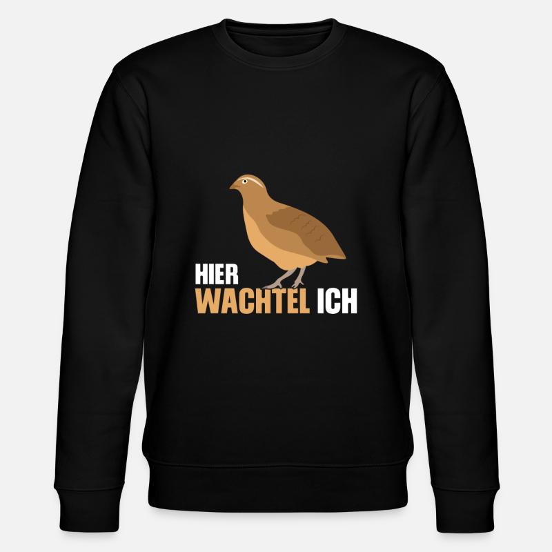 Hier Wachtel ich - Stanley/Stella Unisex Bio-Sweatshirt CHANGER  - Schwarz