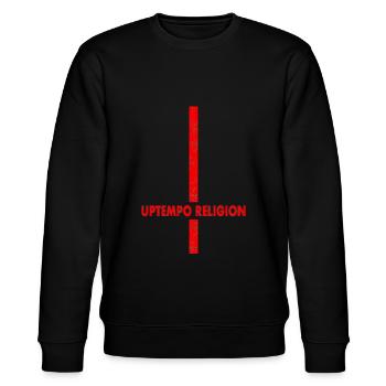 Uptempo - Rave - Hardstyle - Gabber - Geschenk - Stanley/Stella Unisex Bio-Sweatshirt CHANGER  - Schwarz - Vorne - Nik (191cm) & Marisol (170cm)