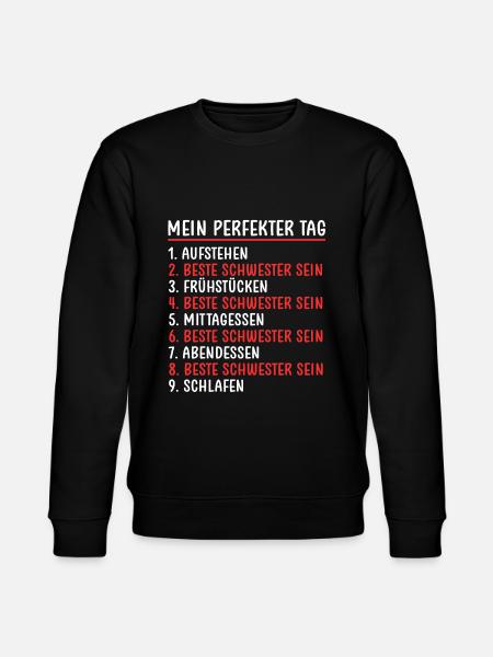 Beste Schwester - Stanley/Stella Unisex Bio-Sweatshirt CHANGER  - Schwarz