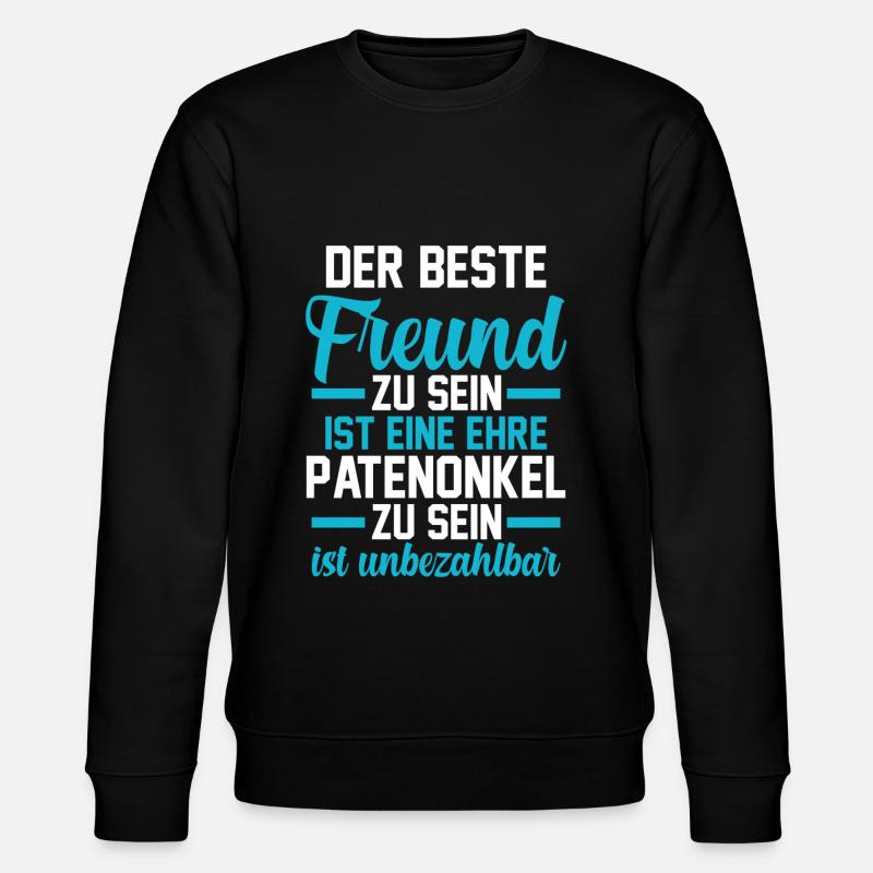 Patenonkel - Stanley/Stella Unisex Bio-Sweatshirt CHANGER  - Schwarz
