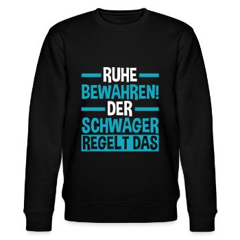 Schwager - Stanley/Stella Unisex Bio-Sweatshirt CHANGER  - Schwarz - Vorne - Nik (191cm) & Marisol (170cm)