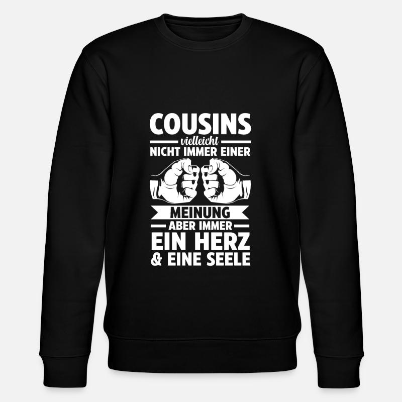 Cousins Cousin - Stanley/Stella Unisex Bio-Sweatshirt CHANGER  - Schwarz