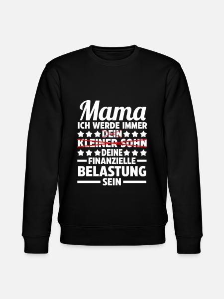 Mama Mutter Sohn - Stanley/Stella Unisex Bio-Sweatshirt CHANGER  - Schwarz