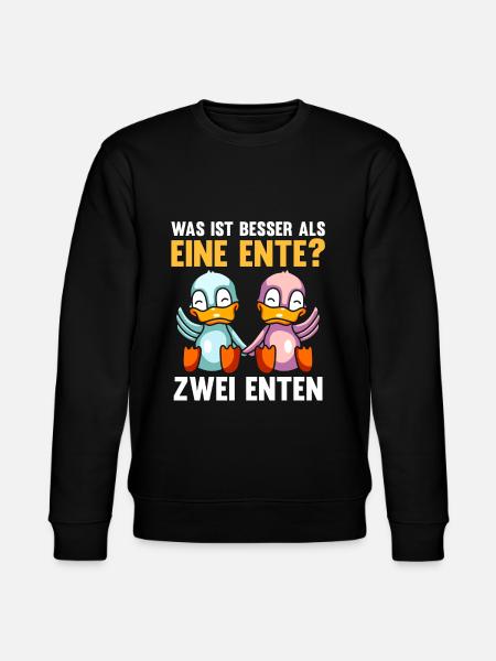 Ente Enten - Stanley/Stella Unisex Bio-Sweatshirt CHANGER - Schwarz