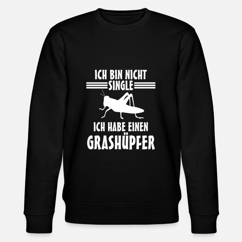 Grashüpfer - Stanley/Stella Unisex Bio-Sweatshirt CHANGER  - Schwarz
