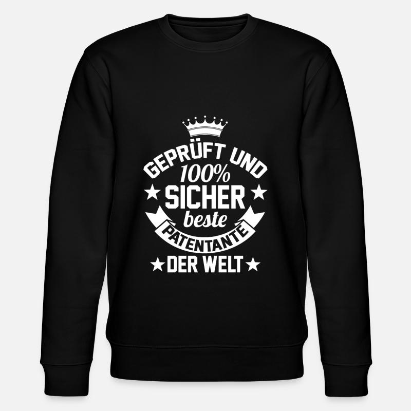 Beste Patentante - Stanley/Stella Unisex Bio-Sweatshirt CHANGER  - Schwarz