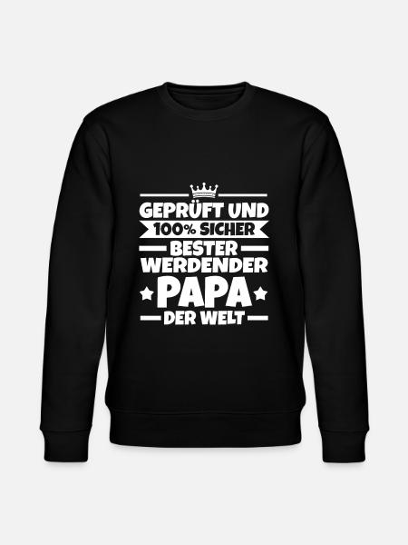 Werdender Papa - Stanley/Stella Unisex Bio-Sweatshirt CHANGER  - Schwarz