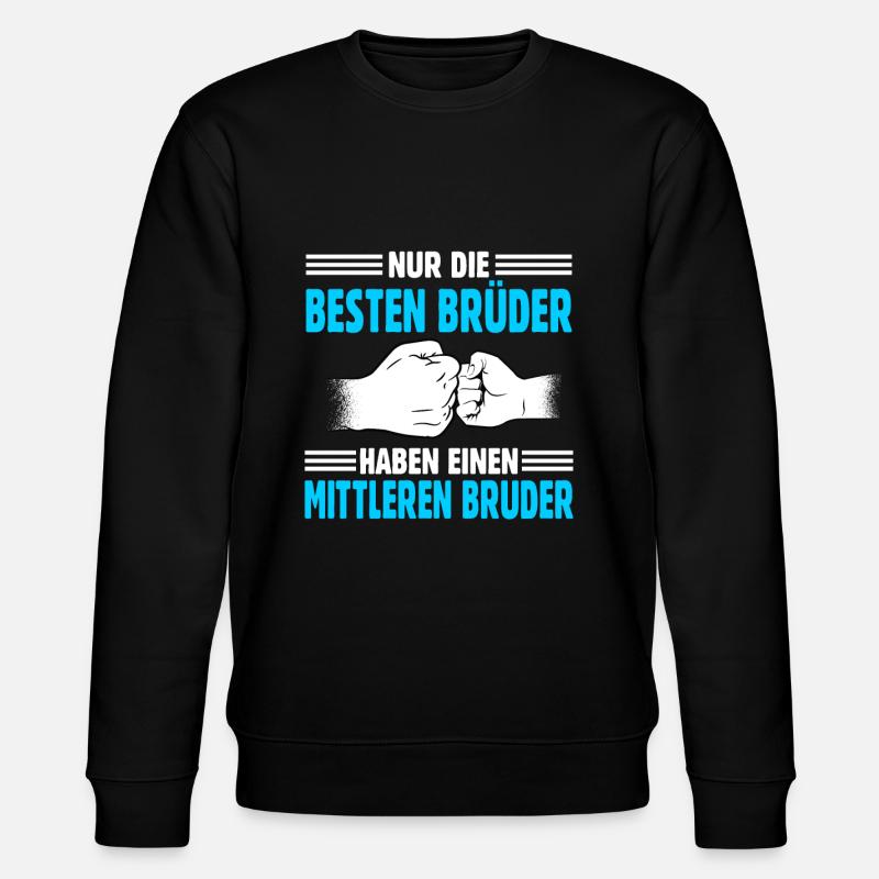 Brüder Mittlerer Bruder - Stanley/Stella Unisex Bio-Sweatshirt CHANGER  - Schwarz