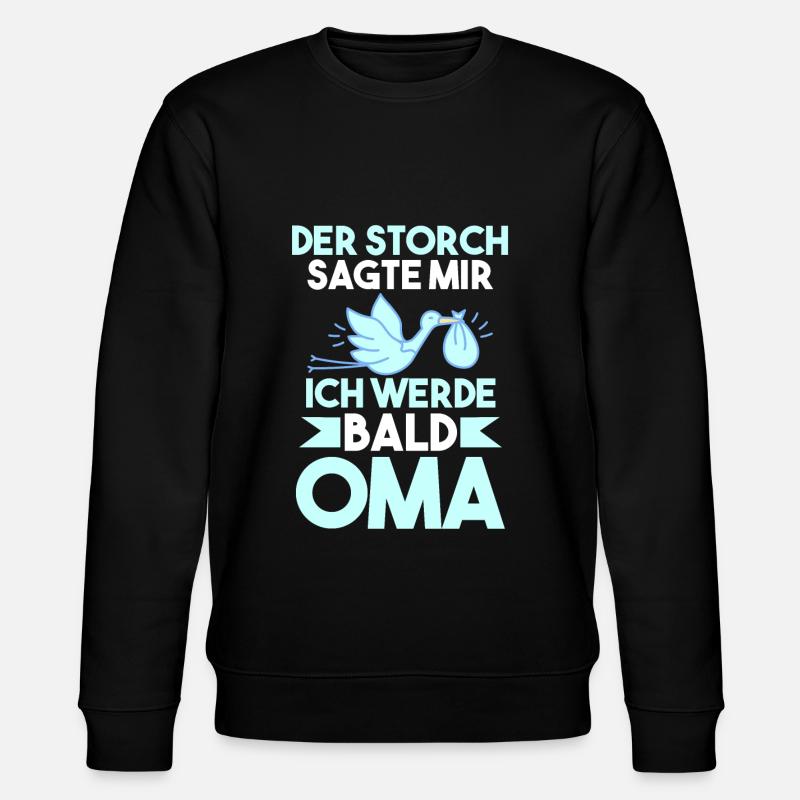 Werdende Oma - Stanley/Stella Unisex Bio-Sweatshirt CHANGER  - Schwarz