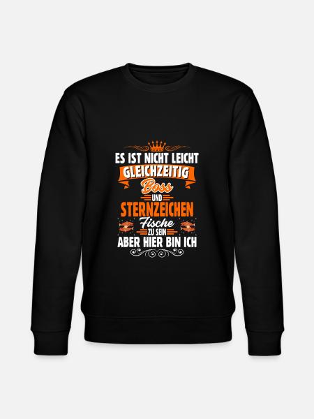Sternzeichen Fische - Stanley/Stella Unisex Bio-Sweatshirt CHANGER - Schwarz
