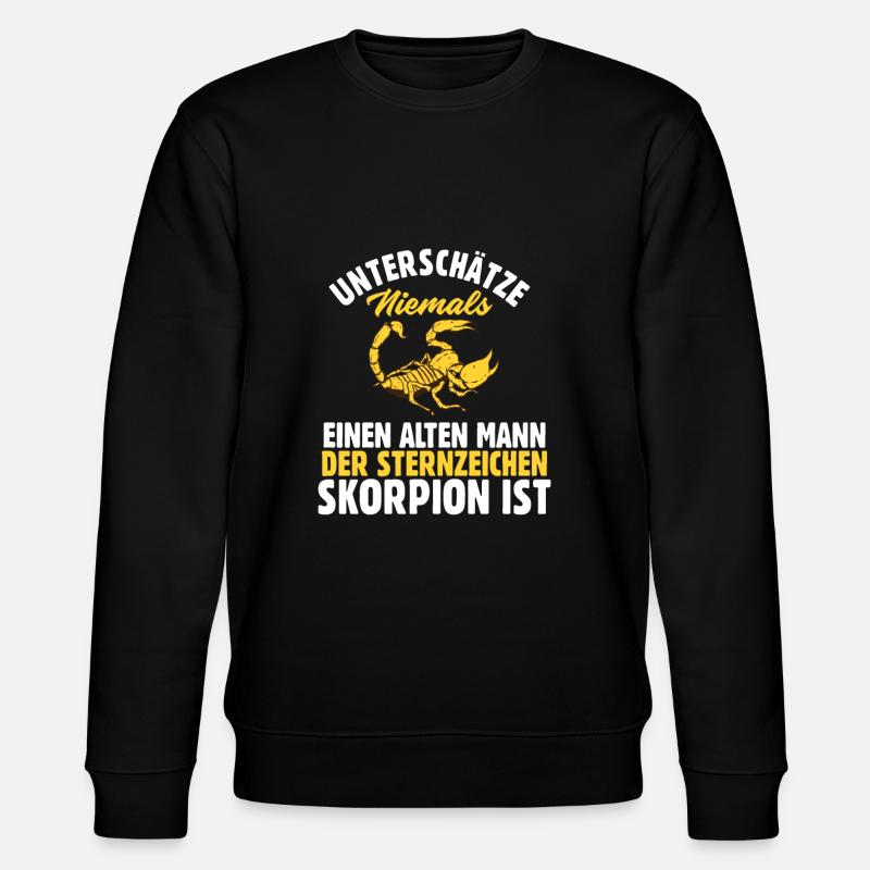 Sternzeichen Skorpion - Stanley/Stella Unisex Bio-Sweatshirt CHANGER  - Schwarz