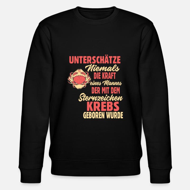 Sternzeichen Krebs - Stanley/Stella Unisex Bio-Sweatshirt CHANGER  - Schwarz