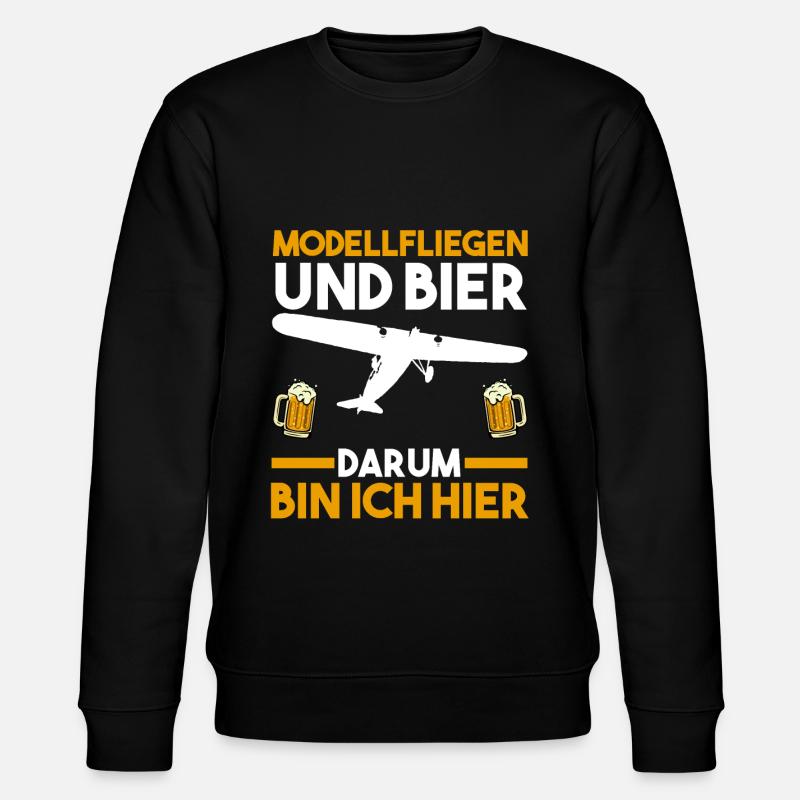 Modellfliegen Modellflieger Bier Modellflug - Stanley/Stella Unisex Bio-Sweatshirt CHANGER - Schwarz
