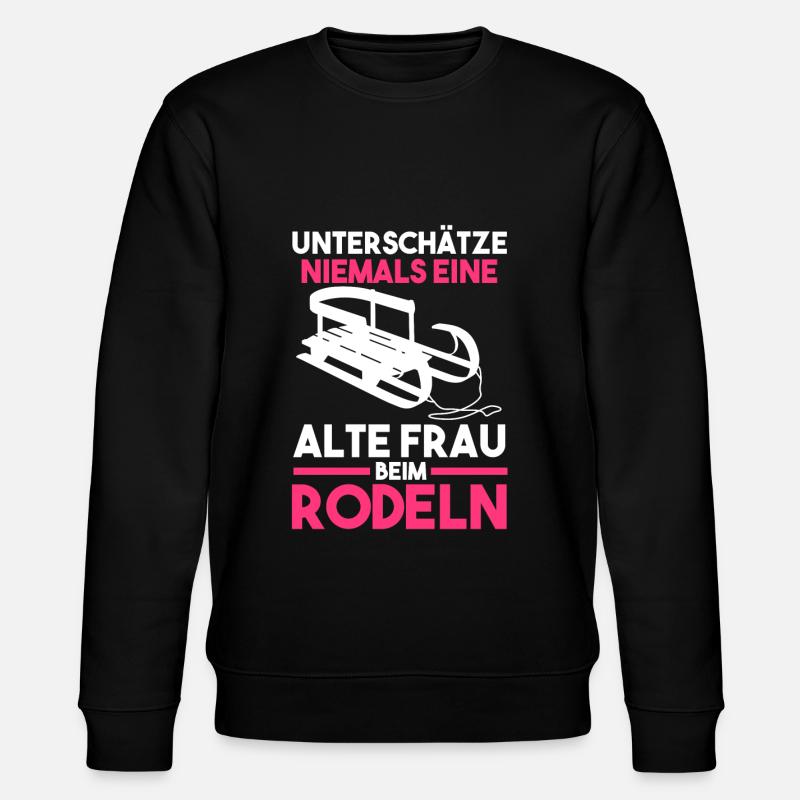 Schlitten Rodeln - Stanley/Stella Unisex Bio-Sweatshirt CHANGER  - Schwarz