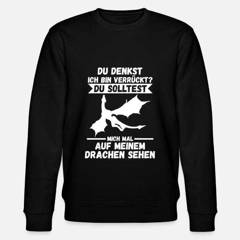 Drachen - Stanley/Stella Unisex Bio-Sweatshirt CHANGER  - Schwarz