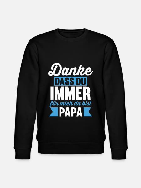 Vater Danke Papa - Stanley/Stella Unisex Bio-Sweatshirt CHANGER - Schwarz
