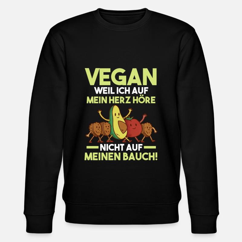 Veganer Vegan - Stanley/Stella Unisex Bio-Sweatshirt CHANGER  - Schwarz