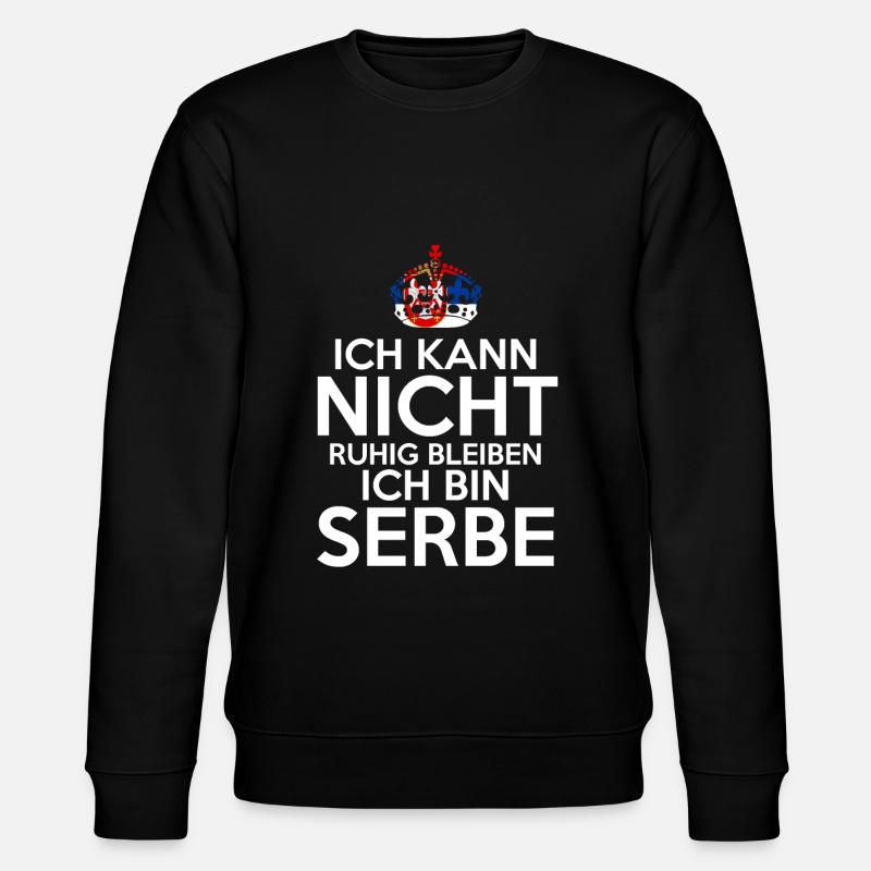 Serbien Serbe Serbisches - Stanley/Stella Unisex Bio-Sweatshirt CHANGER  - Schwarz