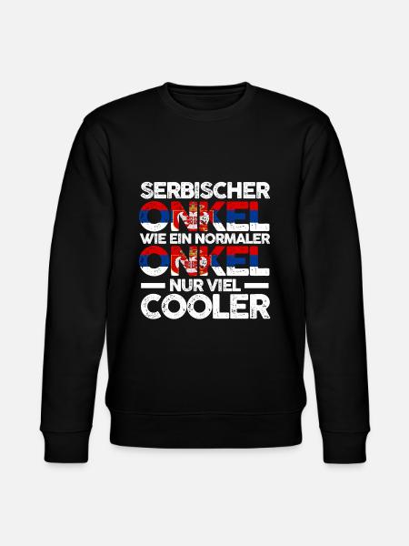 Serbe Onkel Serbien - Stanley/Stella Unisex Bio-Sweatshirt CHANGER  - Schwarz