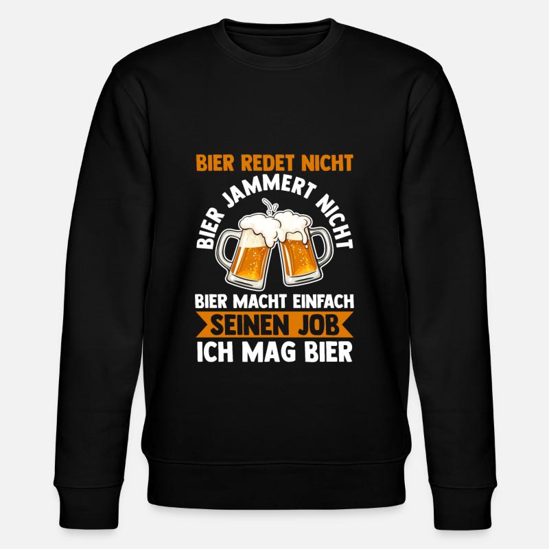 Saufspruch Bier - Stanley/Stella Unisex Bio-Sweatshirt CHANGER  - Schwarz