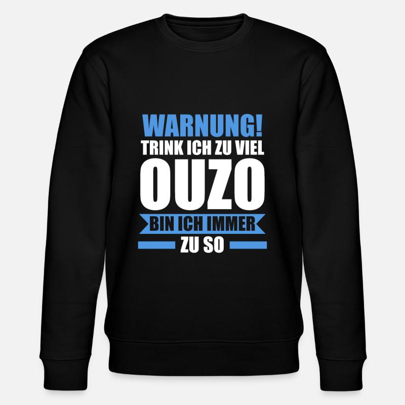 Saufspruch Griechenland Ouzo - Stanley/Stella Unisex Bio-Sweatshirt CHANGER - Schwarz