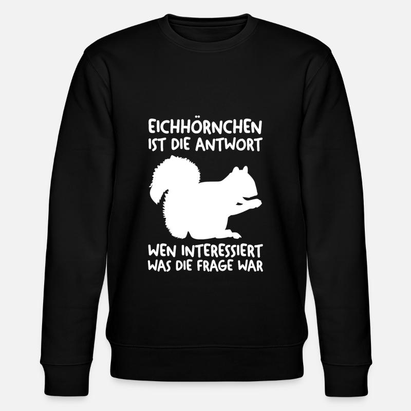 Erdmännchen - Stanley/Stella Unisex Bio-Sweatshirt CHANGER  - Schwarz