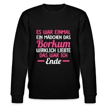 Nordsee Borkum - Stanley/Stella Unisex Bio-Sweatshirt CHANGER  - Schwarz - Vorne - Nik (191cm) & Marisol (170cm)