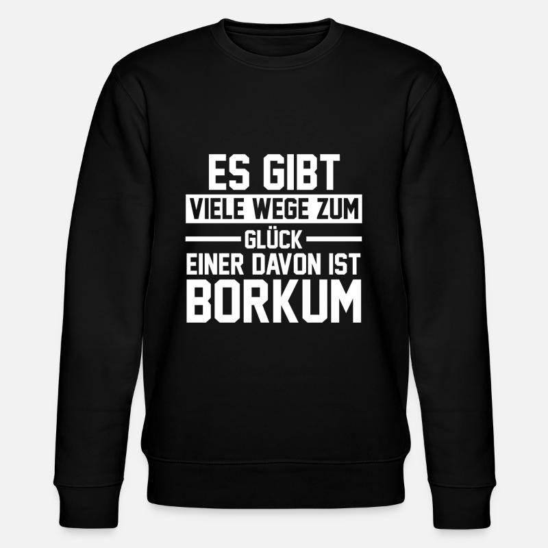 Nordsee Borkum - Stanley/Stella Unisex Bio-Sweatshirt CHANGER  - Schwarz