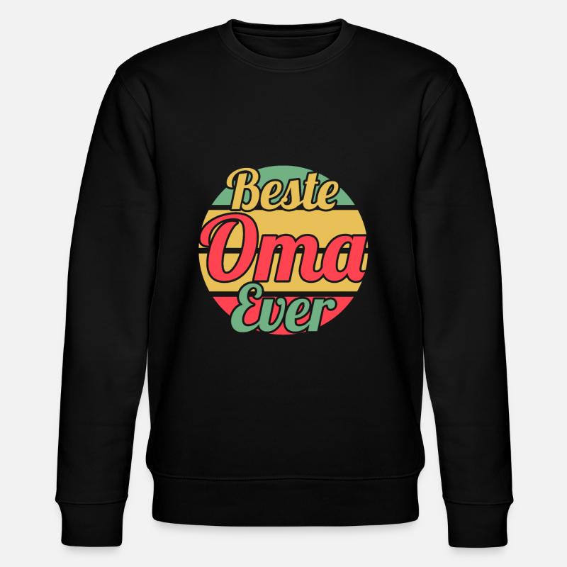 Großmutter Großmama Omi Oma - Stanley/Stella Unisex Bio-Sweatshirt CHANGER  - Schwarz