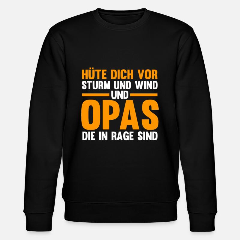 Großvater Großpapa Opi Opa - Stanley/Stella Unisex Bio-Sweatshirt CHANGER  - Schwarz