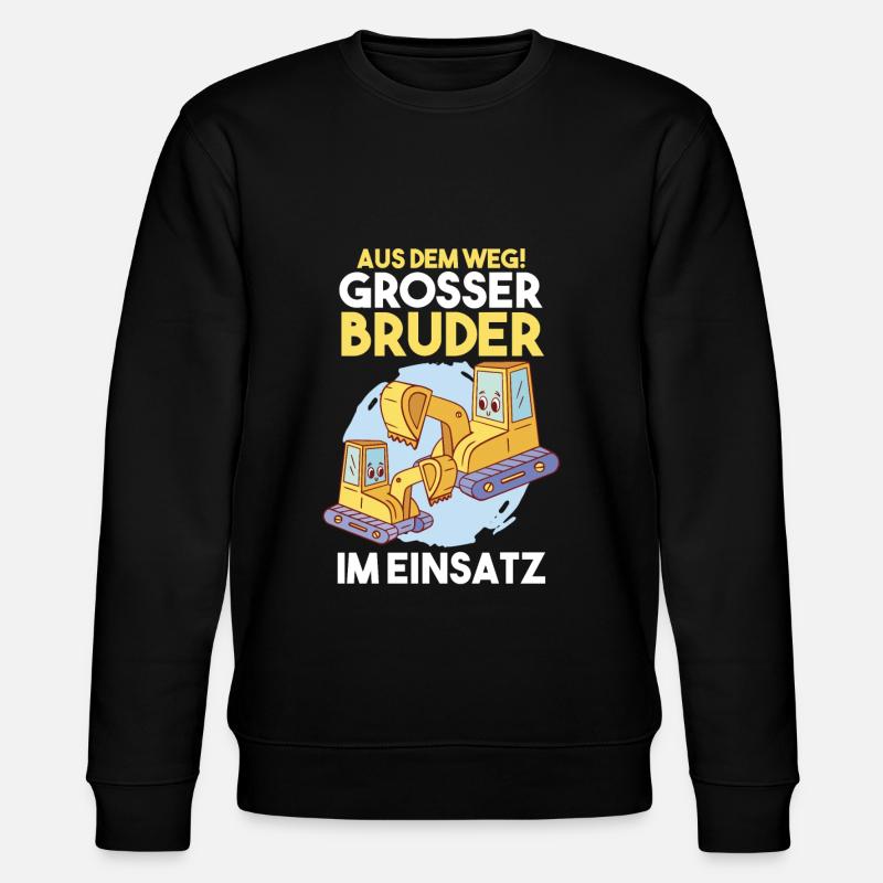 Dabbing Baggerfahrer Bagger Bruder - Stanley/Stella Unisex Bio-Sweatshirt CHANGER  - Schwarz