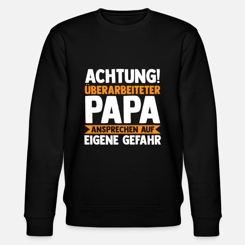 Vater Papi Papa - Stanley/Stella Unisex Bio-Sweatshirt CHANGER  - Schwarz