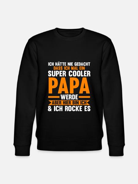 Vater Papi Papa - Stanley/Stella Unisex Bio-Sweatshirt CHANGER  - Schwarz