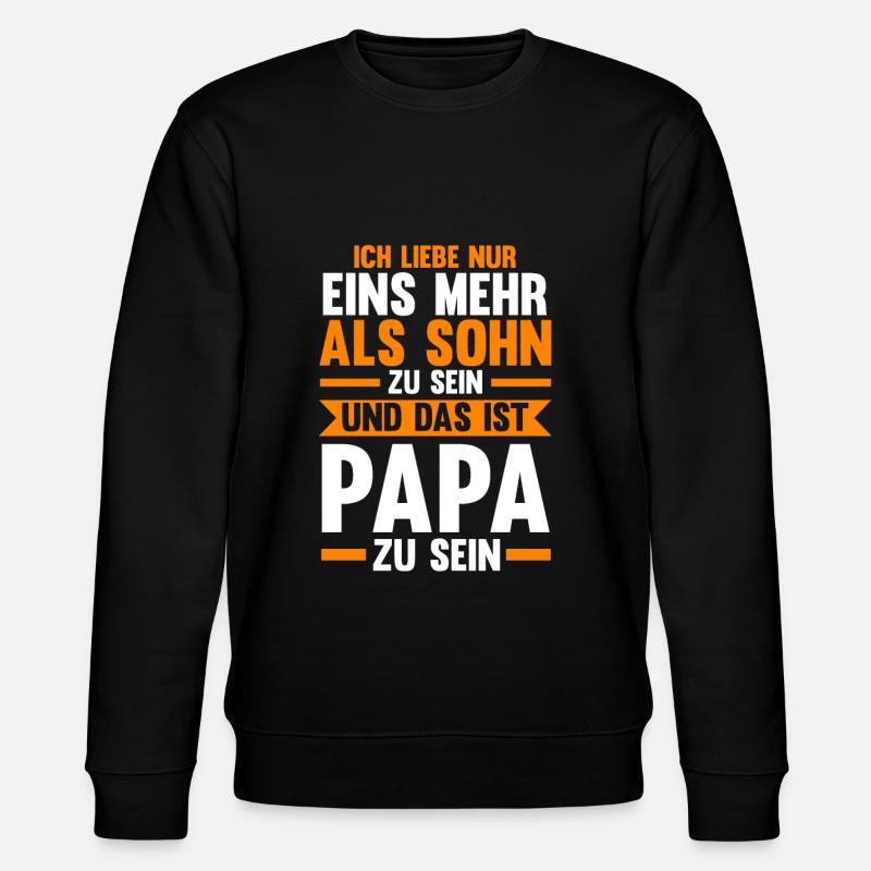 Vater Papi Papa - Stanley/Stella Unisex Bio-Sweatshirt CHANGER  - Schwarz