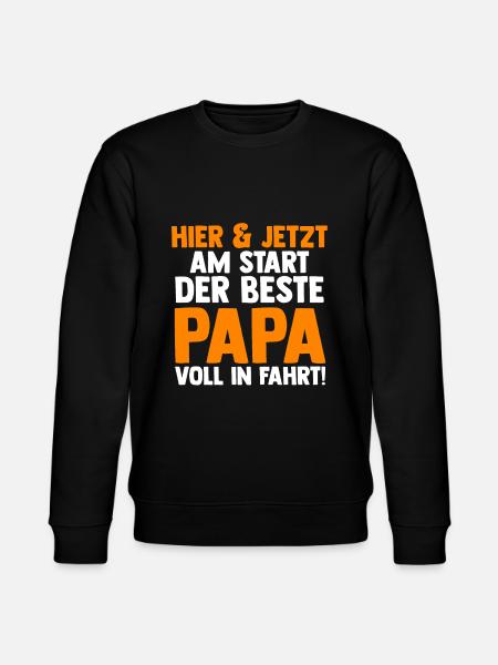 Vater Papi Papa - Stanley/Stella Unisex Bio-Sweatshirt CHANGER - Schwarz