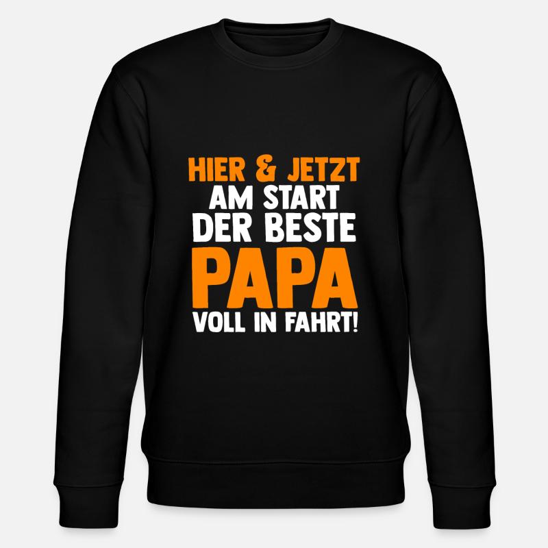 Vater Papi Papa - Stanley/Stella Unisex Bio-Sweatshirt CHANGER - Schwarz