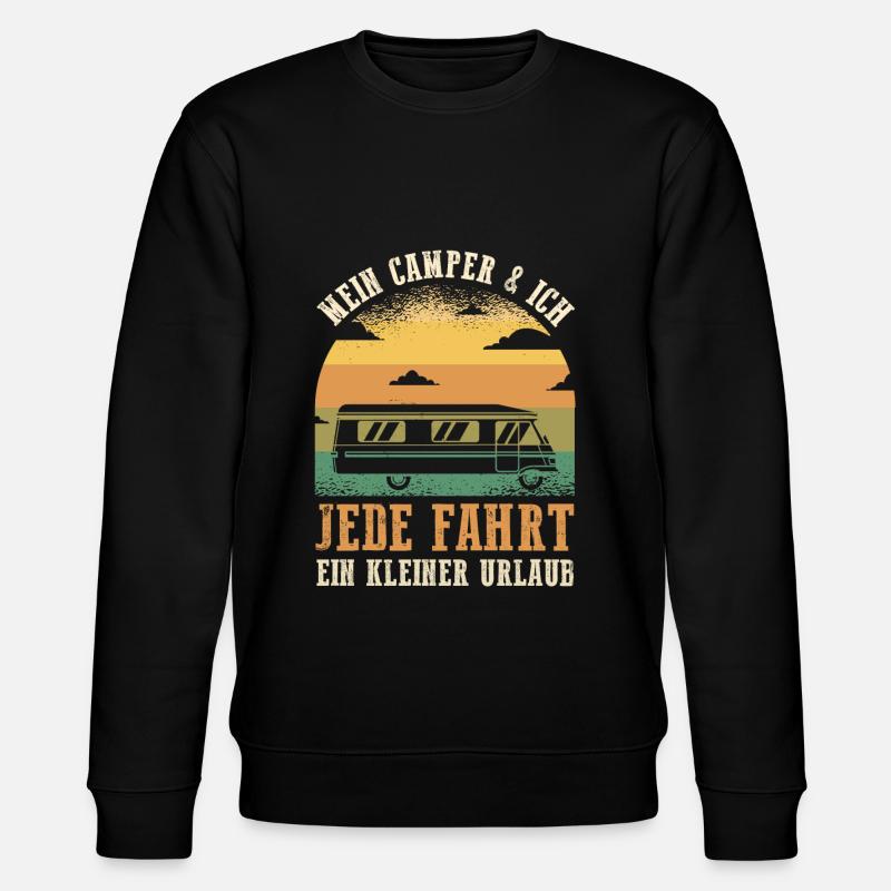 Wohnmobil Wohnwagen Caravan Camping Camper - Stanley/Stella Unisex Bio-Sweatshirt CHANGER  - Schwarz