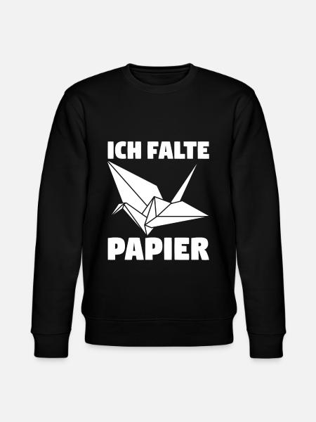 Ich falte Papier - Stanley/Stella Unisex Bio-Sweatshirt CHANGER  - Schwarz