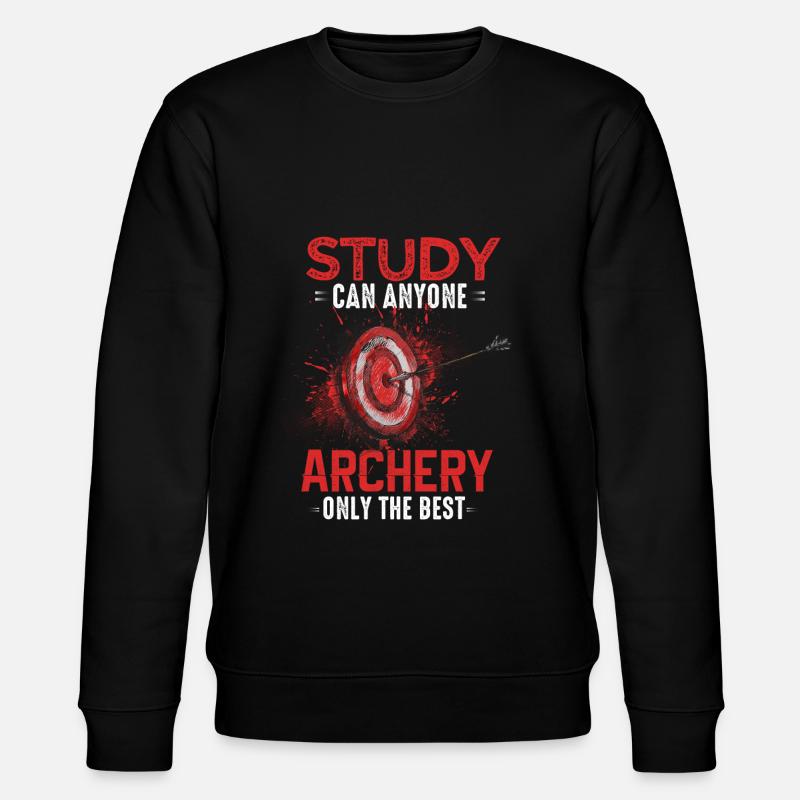 Witziges Bogenschützen Schießsport Motiv - Stanley/Stella Unisex Bio-Sweatshirt CHANGER  - Schwarz
