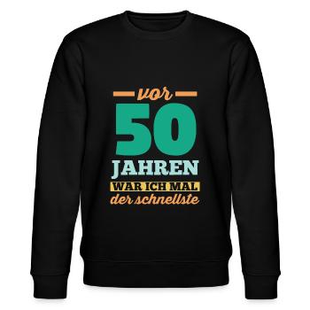 Fünfzig 50 Jahre Fünfzigster Geburtstag - Stanley/Stella Unisex Bio-Sweatshirt CHANGER  - Schwarz - Vorne - Nik (191cm) & Marisol (170cm)